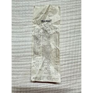 VTG itemized receipt Walmart December 28, 1997 store #0091 movie film prop